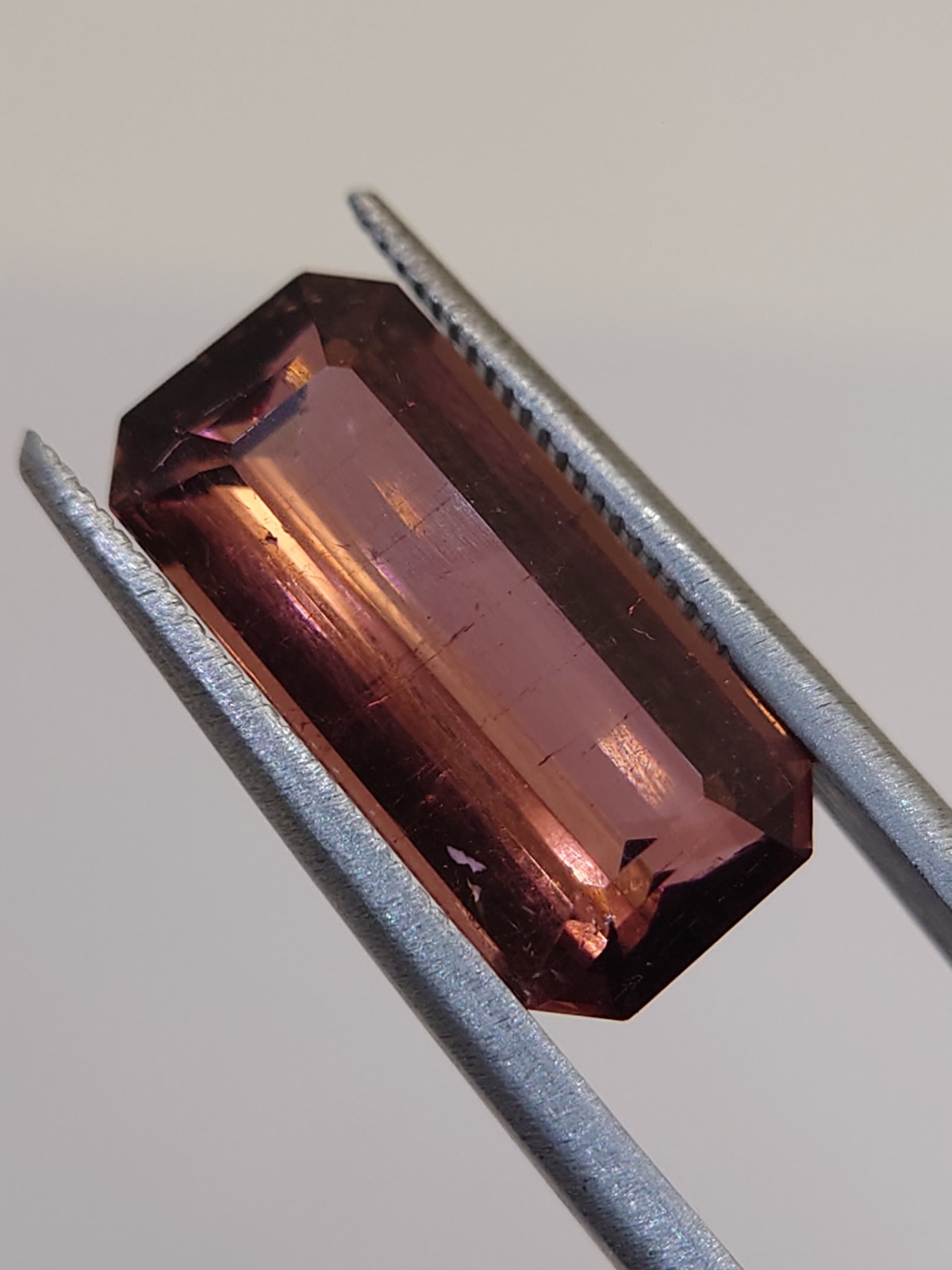 Stunning 6.25 Ct. Pink Tourmaline in Emerald Cut from Nigeria — view 3